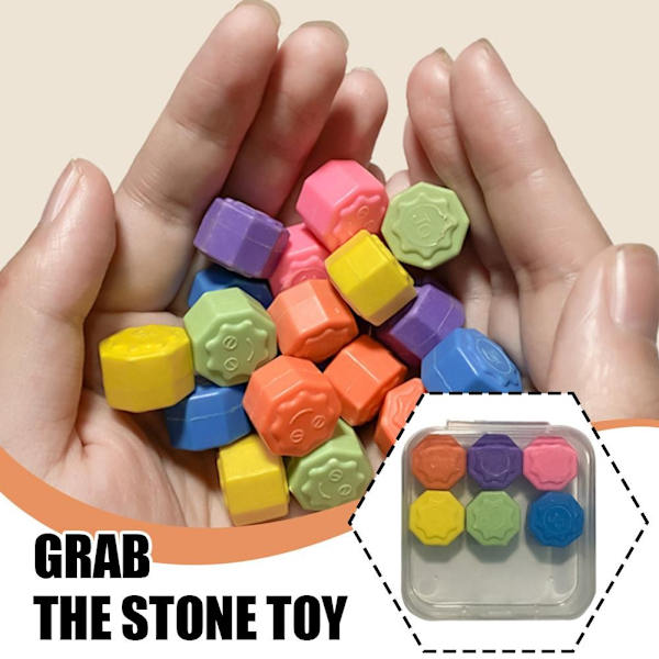 24 st/12 st Koreansk Traditionell Lek Gonggi Jack Stone Stenar Set Med Rund Ask colourA 12pcs