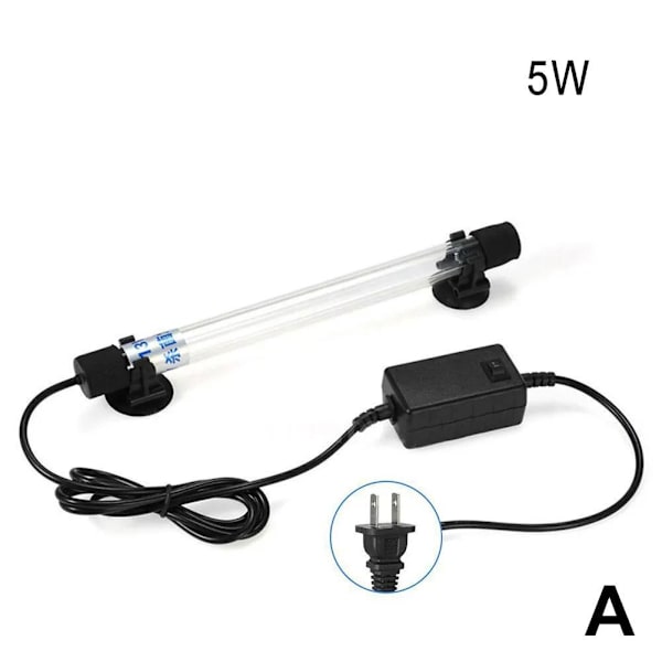 Fiskhållare Germicidal UV-ljus Sterilisator Damm Akvarium Nedsänkbar Rengöringslampa BlackE 13W