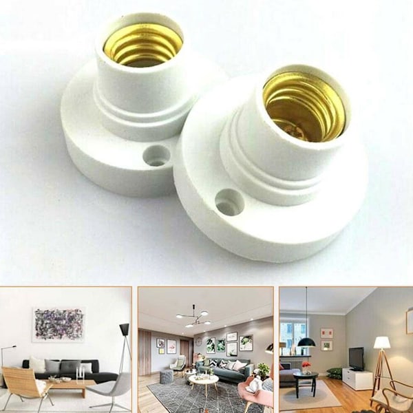 1/2/10PCS E14 Glödlampa Skruvlampa Fäst Bas Hållare U Skruv S white One-size