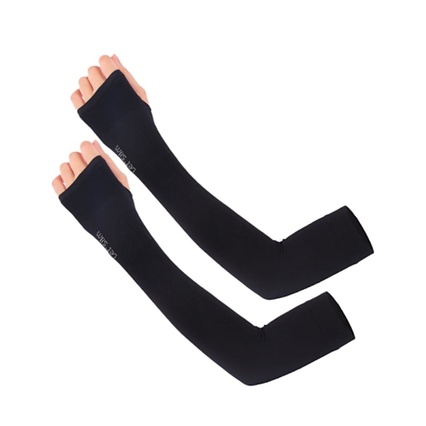 Kylärmar för armar, sport, UV-skydd, fysiskt solskydd, utomhus white one-size