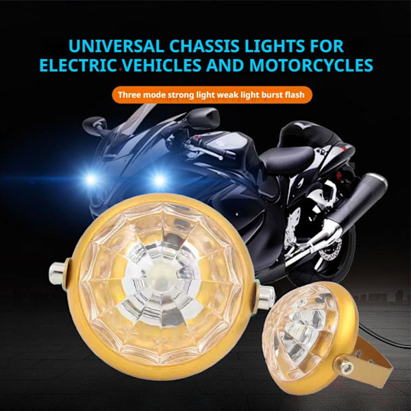 Nya Färgglada Blinkande Motorcykel Elektrisk Lastbil Chassilampor LED-lampor D3K9 W3N6 Yellow One size