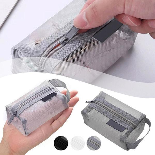 2024 Bärbar Fyrkantig Mesh Förvaringsväska Smink Kosmetikväska UK Ny L4Z5 mix 11*7*5cm