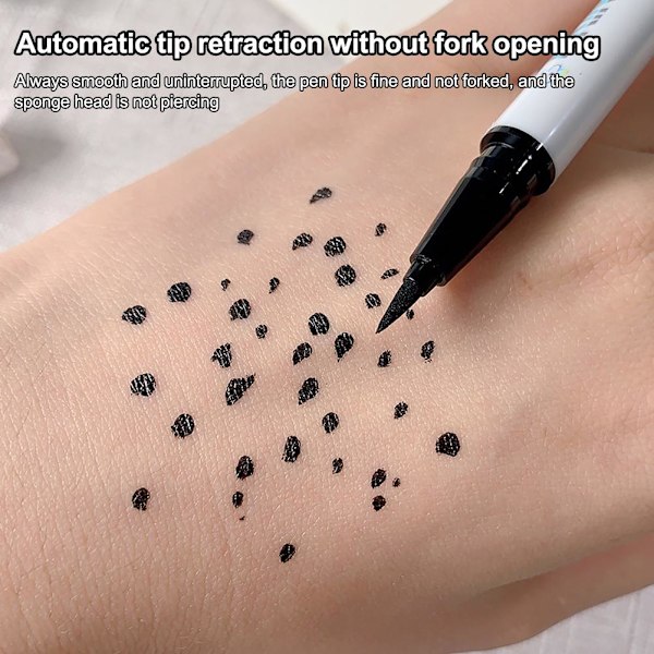 Färgglad flytande eyelinerpenna, vattentät, långvarig, matt eyeliner P I9I3 01 # Sweet Cool Black 1.5g