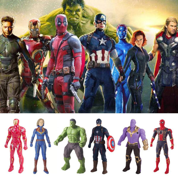 MARVEL Avengers Film Superhjältar Hulk Iron Man Captain America F one-size