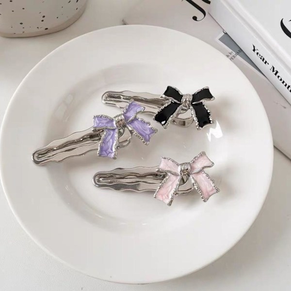 Hårnål Metall Rosett Personlig Design Lätt Lyx Hår D2E0 Tillbehör S5 N5K2 White One size