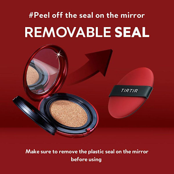 TIRTIR Mask Fit-Red Cushion Foundation - Semimatt finish för att täcka blemmor 55N 1pcs