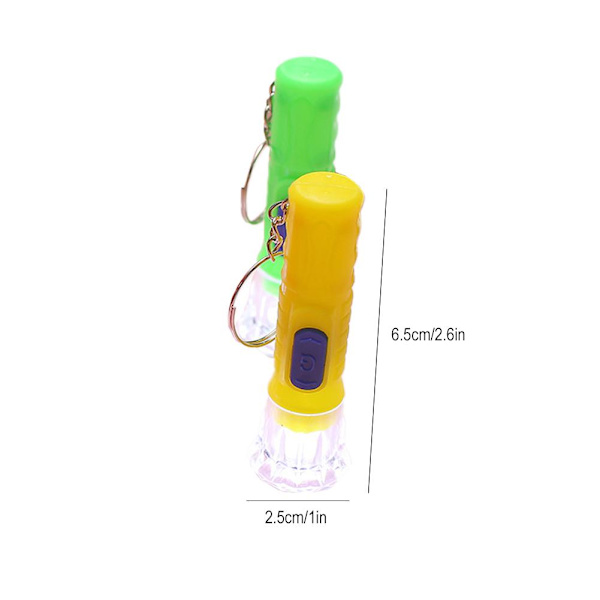Mini LED-nyckelring ficklampa utomhus, bärbar F9J3, vitt ljus U5W2