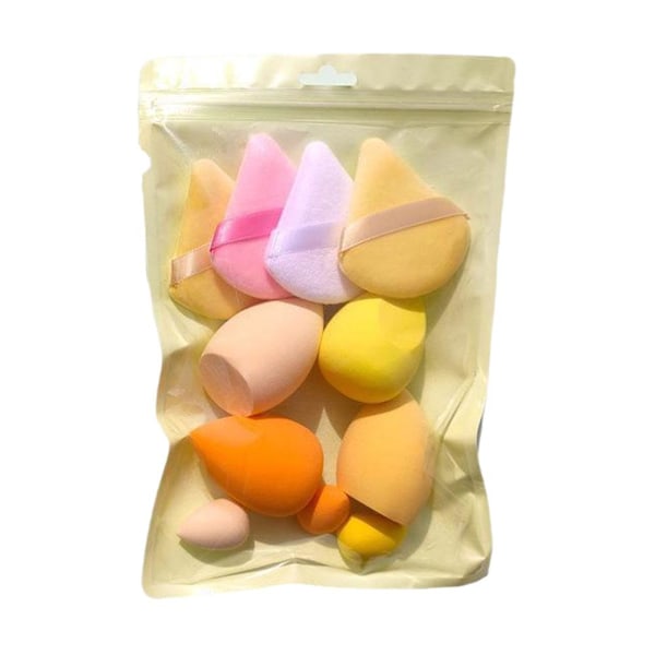 11 st Sminksvampar Set Kosmetisk Puff Multifunktionellt Skönhetsägg green 11pcs