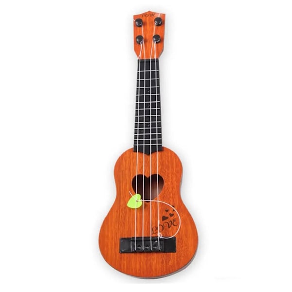 Mini Ukulele för Barn Leksaksgitarr Pedagogisk Musikleksak Gitarr Nybörjarinstrument I0n6 orange one-size