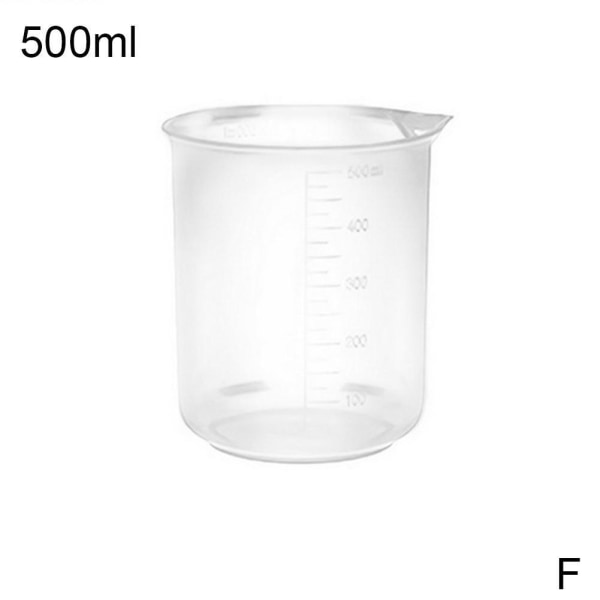 Transparent plastbägare med graderad köksbakning TransparentF 500ml