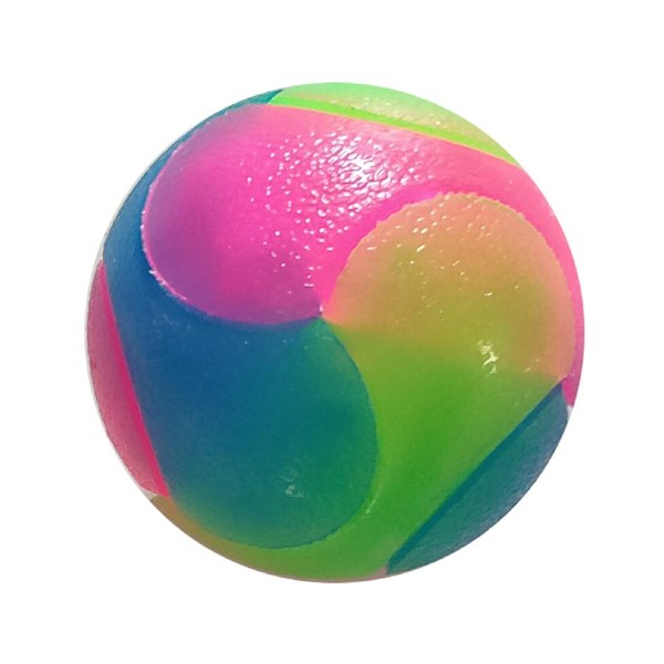 Ljus hundbollar blinkande elastisk boll lyser i mörkret interaktiv large ball glossy 7cm