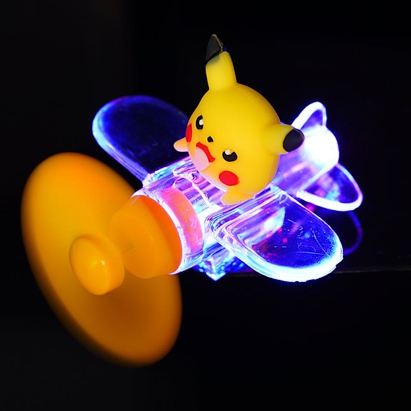 Ny Tecknad Litet Flygplan Dekoration Vindkraftgenerering LED-Ljus Motorcykel Flygplansprydnad För Motorcyklar Elfordon Vindenergi Transparent colour 1pc