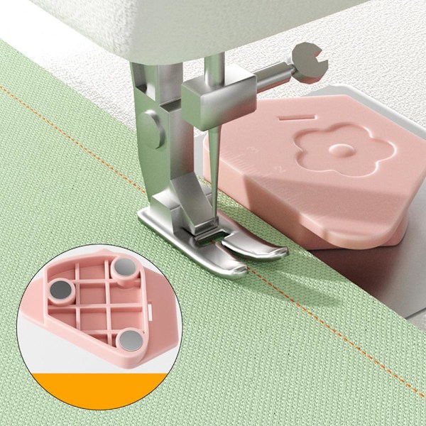 Magnetisk sömguide för symaskin, Universal Gauge Edge Locator Home New pink 1pcs