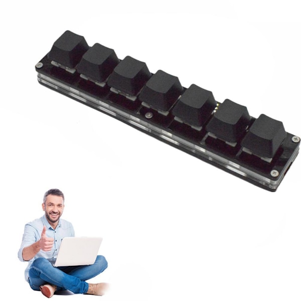 OSU Mini 7-tangenters tangentbord Photoshop Ritnings-tangentbord Stöd Switch Tangentbord Makro Röd Knappsats V4V6