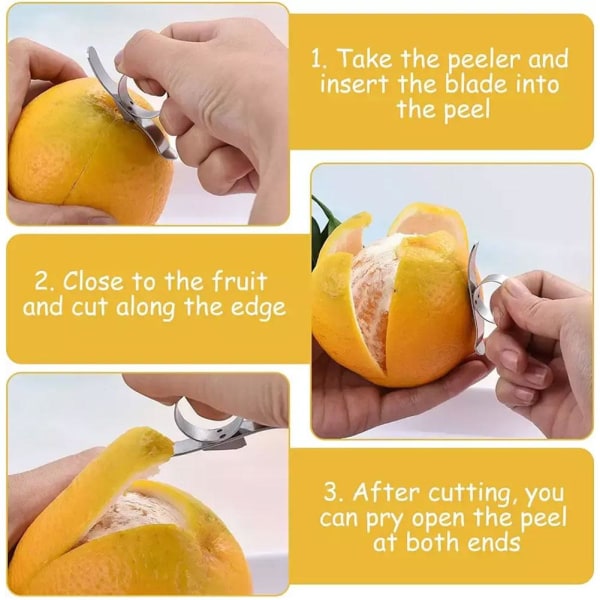 Apelsinskalare Lättöppen Apelsinskalare Citron Parer Citrusfrukt S 1pcs