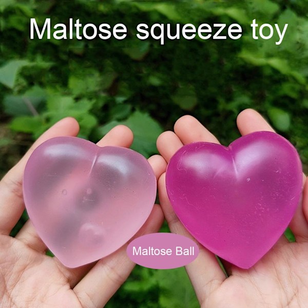TPR Maltosboll Färgrik Ändra Färg Kärlek Stretch Kristall Handpress Stress Relief Leksak Fidget Leksak Barnleksak