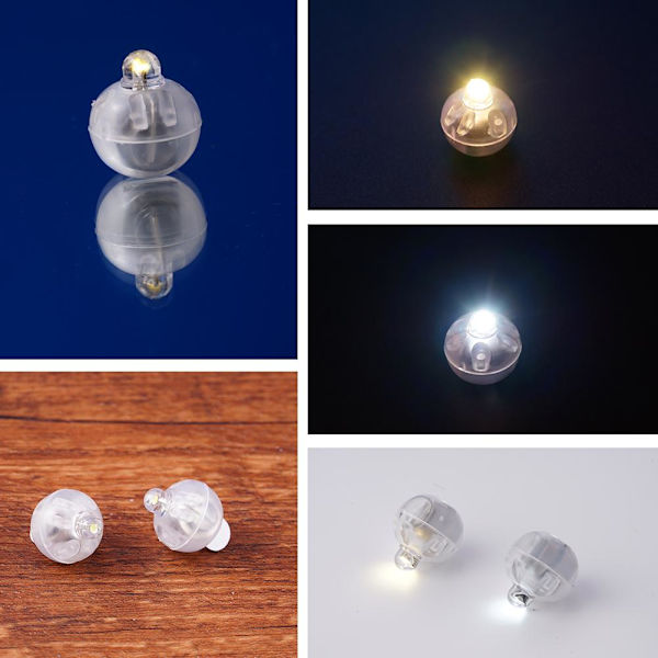 5/10/20x individuellt LED-ljus, Tiny-Trådlöst-Batteri, Craft-Cake, C white One-size 10pcs