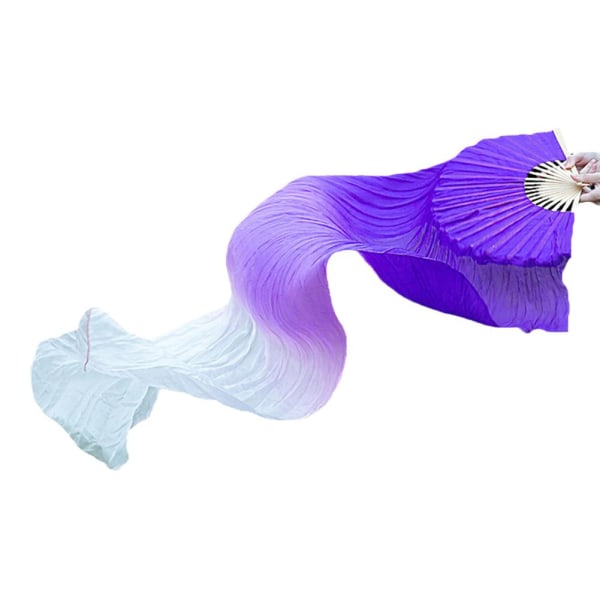 Gradient Dubbelsidig satin Dans Fan Craft - 150 cm Längd för W gradient one size