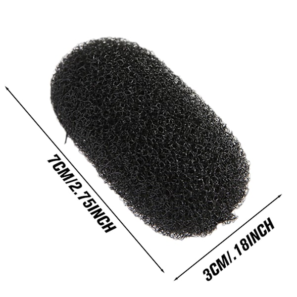 2PCS osynliga hårvolymökning fluffig puff svamp pad klämma black One-size