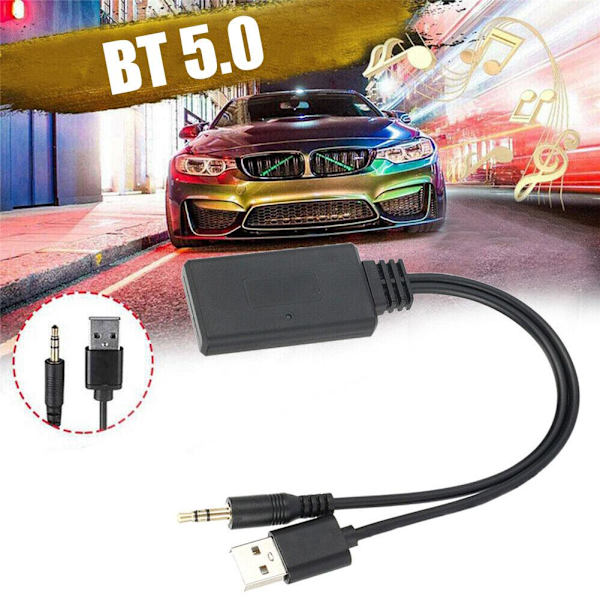 Trådlös Bluetooth-mottagare Adapter USB 3,5 mm Jack Audio Högtalare AUX 2025 J8Z0