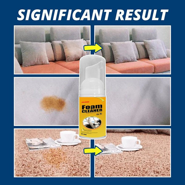 Multi-purpose Car & House Foam Cleaner Cleaning Foam Tool Interi yellowC 150ml