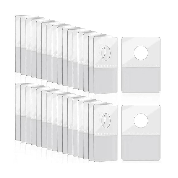 Hängflikar, 100 st slitsade hålhängflikar, förstärkning självhäftande transparent4 23*32mm