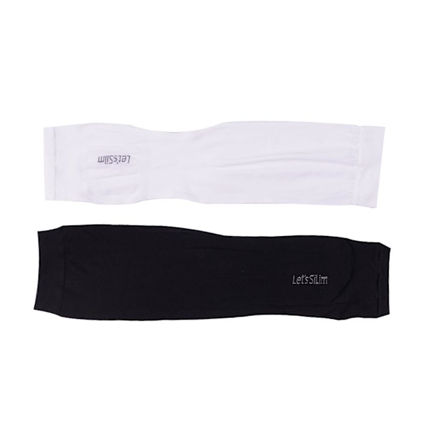 Kylärmar för armar, sport, UV-skydd, fysiskt solskydd, utomhus white one-size