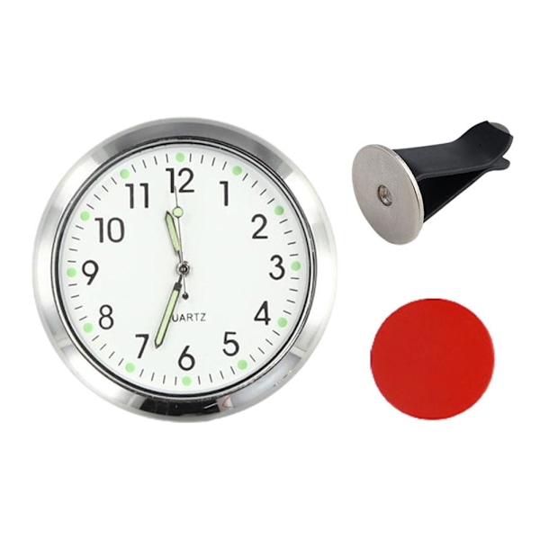 Universell Bilinstrumentbräda Klocka Luminous Quartz Watch Ornament Bilfäste F 3pcs
