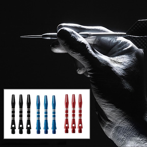 3st/ Set Aluminiumlegering Dart Skaft graverad pil Lång stång stan blue null