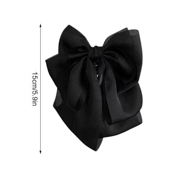 Dam Tjej Retro Elegant Chiffong Spets Stor Rosett Hårklämma Slips Q9O6 red onesize