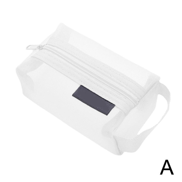 2024 Bärbar Fyrkantig Mesh Förvaringsväska Smink Kosmetikväska UK Ny L4Z5 grey 11*7*5cm