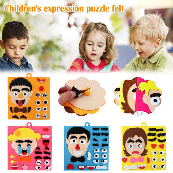 Pedagogisk DIY idealisk leksak för autistiska barn Lär dig uttryck Kap girl one-size