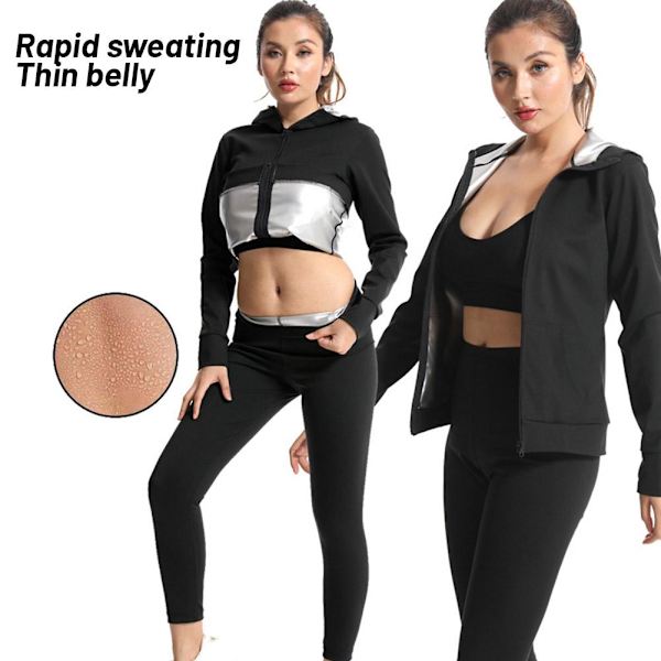 Bastuoverall för kvinnor, svettdräkt, formande korsett, ångdräkt B5C7 XXL 1set