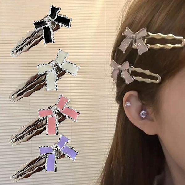 Hårnål Metall Rosett Personlig Design Lätt Lyx Hår D2E0 Tillbehör S5 N5K2 Pink One size