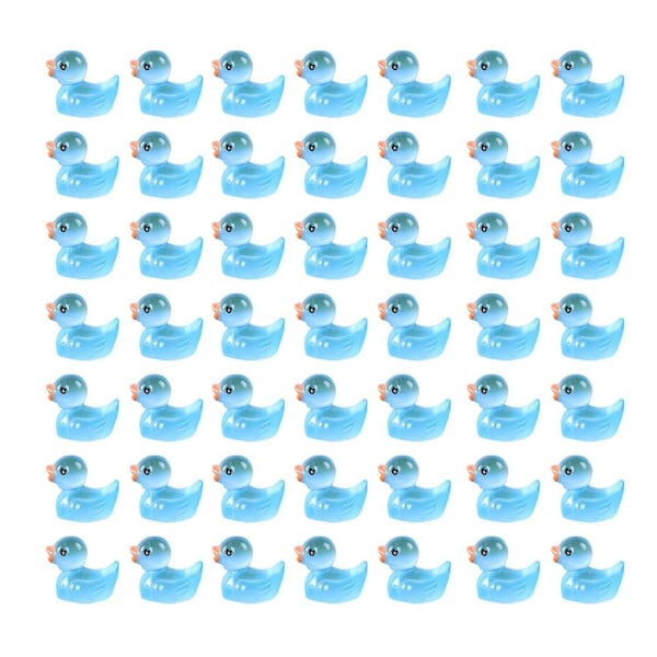 50 st Mini Anka Lys I Mörkret Mini Resin Figur Miniatyr Sce orange 50pcs