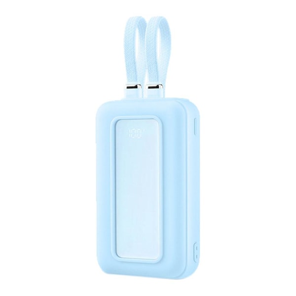 Powerbank, Höghastighets portabel laddare med inbyggd kabel Batteripaket Hot M2 blue 1pcs