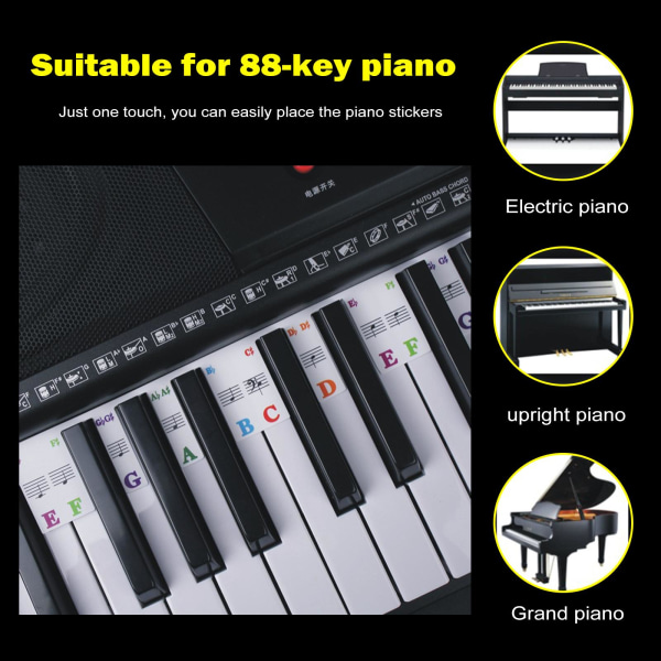 NORK klaviaturklistermärken för nybörjare, 61/88 Pian i full storlek 61-key piano 83cm