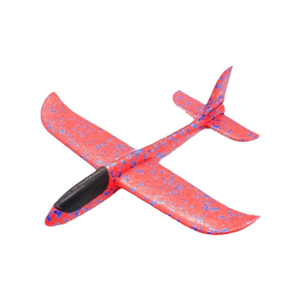 Stor LED-blixt Foam Plane Glider Hand Kasta Ljus Tröghet AirPla red one-size