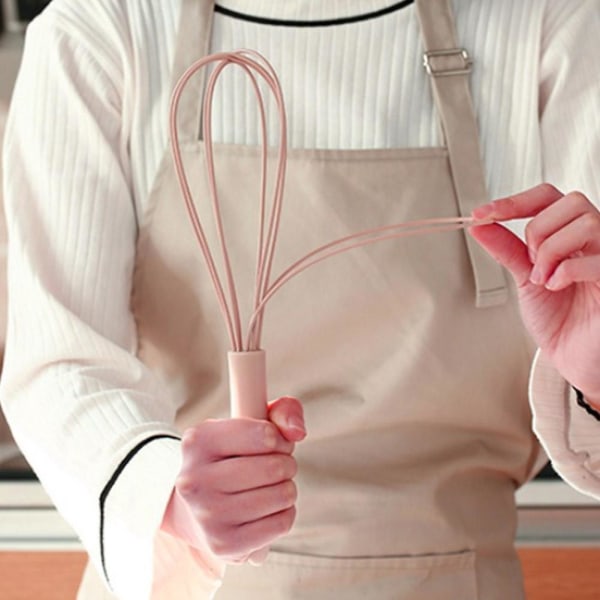 Silikon Handomrörare Vispa Ägg Köksvisp Blender pink One-size