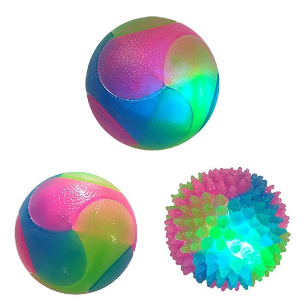 Kreativt Lysande Leksaksboll för Husdjur Hund Leksak Ljud Rolig Hund Barn Studsboll Leksak F5w1 Small ball glossy 5.5cm