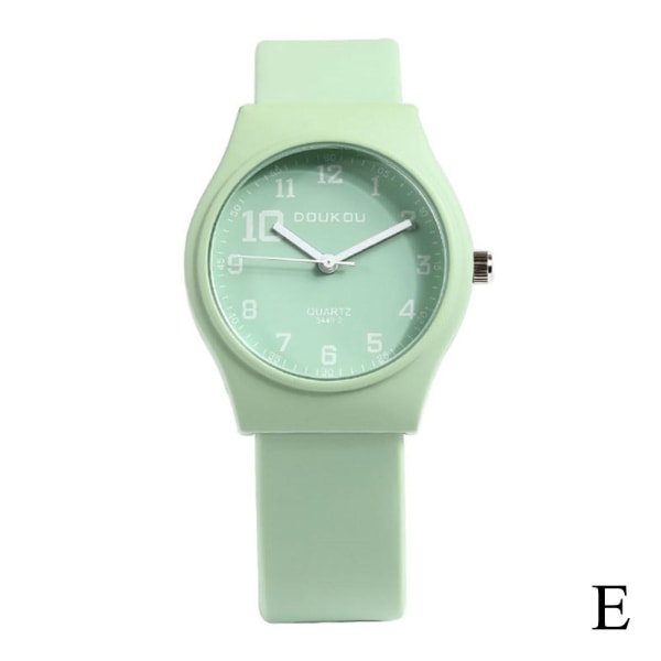 Mångsidig koreansk fruktosstudentklocka med enkel design 5R3W Green One size