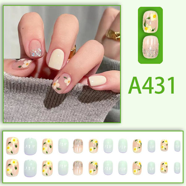 Finger Nails Bling Akryl Full Nail För Dagliga Naglar GXJ Life 2 set