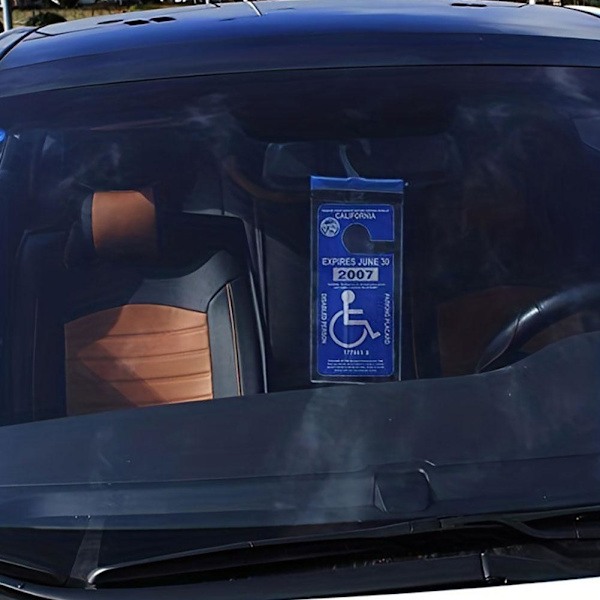 Handikappskylthållare för bil, skydd för parkeringstillstånd, transparent skydd för parkeringsskylt, universella biltillbehör för handikapparkering AA 1pcs