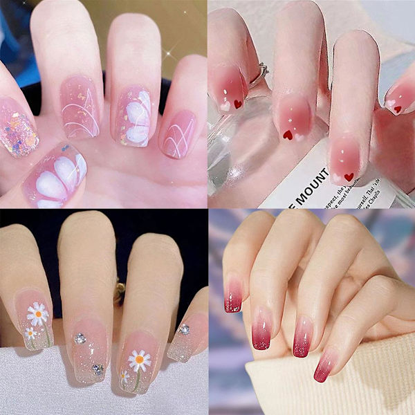 Söt Tecknad Vattentät Nagelkonst P7S7 CS219 1set