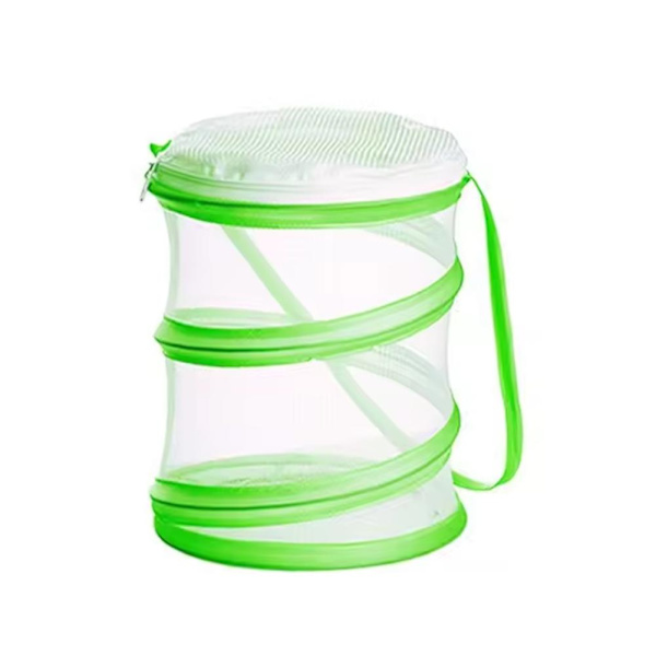 Mesh Hushålls Fjärilbur Insektsbur Förvaringshink Växtbur K3C4 Grass green 1pcs