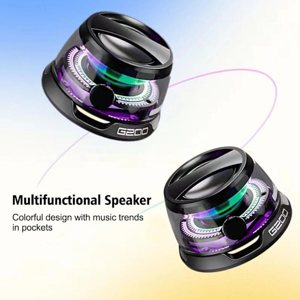 Svart Magnetisk Portabel Bluetooth Högtalare G200 Mini Bluetooth Box Magnetisk Nytt Ljud O7H5 2024 Bracke