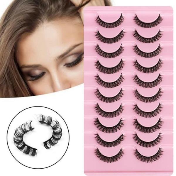 10 par ryska lösögonfransar D Mink Falska ögonfransar Fullt böjda HETA DH06-05 10 pairs