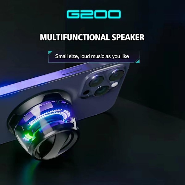 Svart Magnetisk Portabel Bluetooth Högtalare G200 Mini Bluetooth Box Magnetisk Nytt Ljud O7H5 2024 Bracke