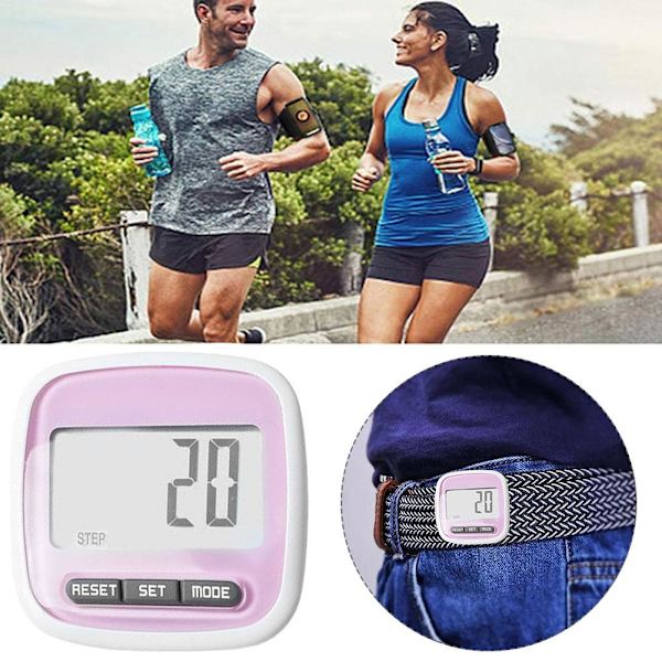 LCD Stegräknare Gång Jogging Kaloriräknare Distans Fitness+ Bältesklämma UK random color 3.5*11cm