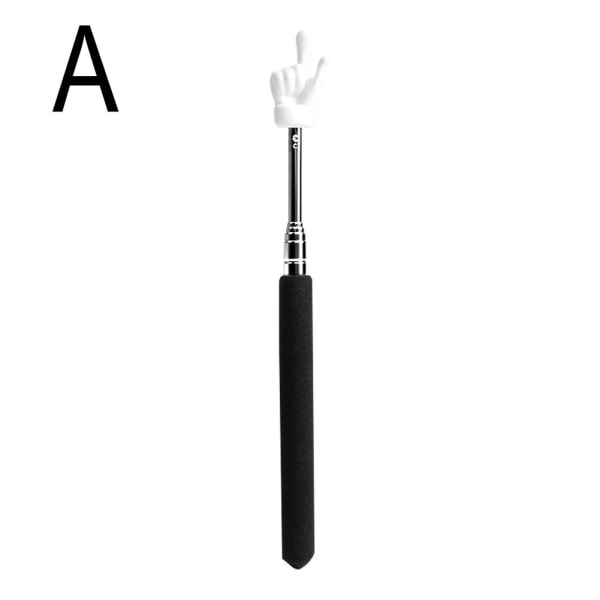 Infällbar Teacher Pointer Färgad halkfri handtag Finger Desig black one-size